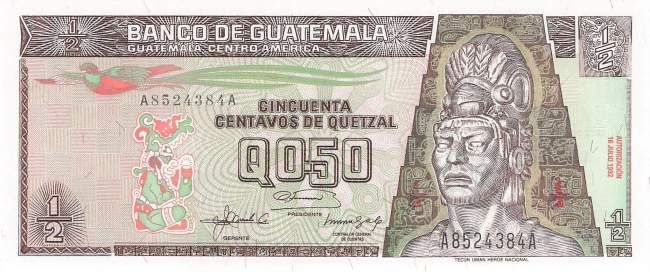 0,50 Quetzal p79 Guatemala 1992
